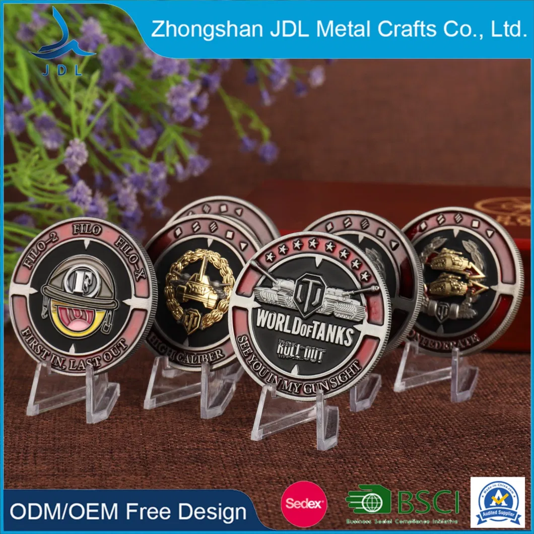 Wholesale Factory Custom 3D Antique Gold Metal Logo Craft Medal Replica Token Old Alloy Badge Souvenir Gift Police Military Enamel Commemorative Challenge Coins