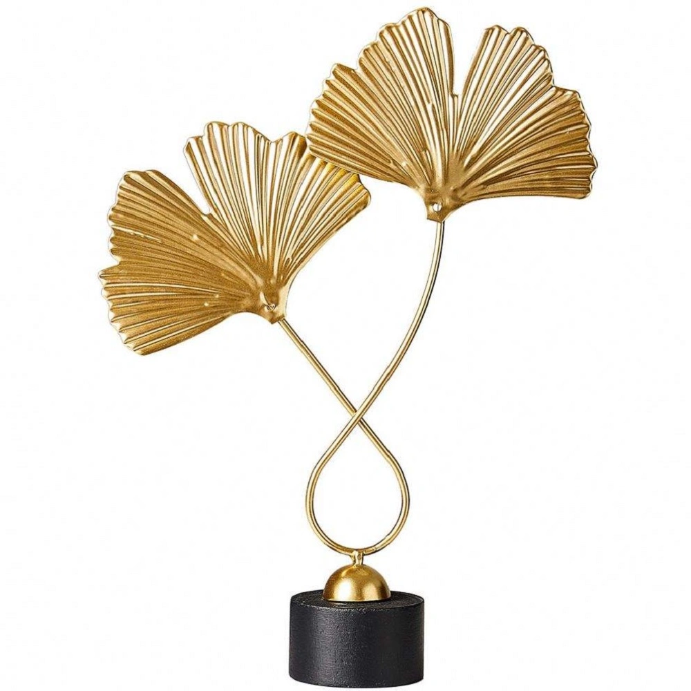 Gold Palm Leaves Modern Plant Ornament Gold Iron Shape Crafts Desktop Decor